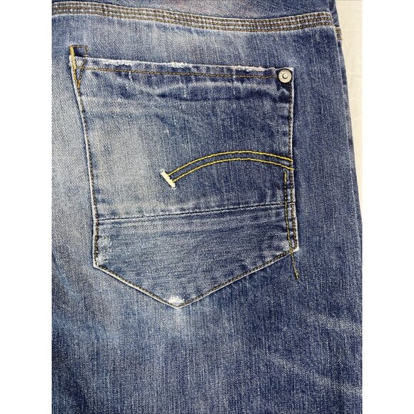 G Star Raw 01 Mens 30x32 Blue Denim Jeans New Radar Slim Blue - Picture 6 of 9